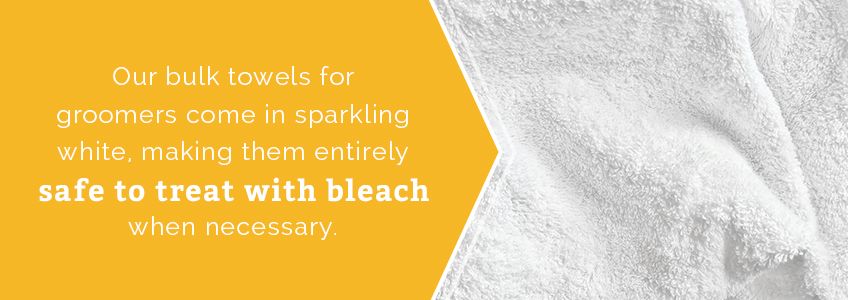 Our sparkling white towels are entirely safe to be treated with bleach.